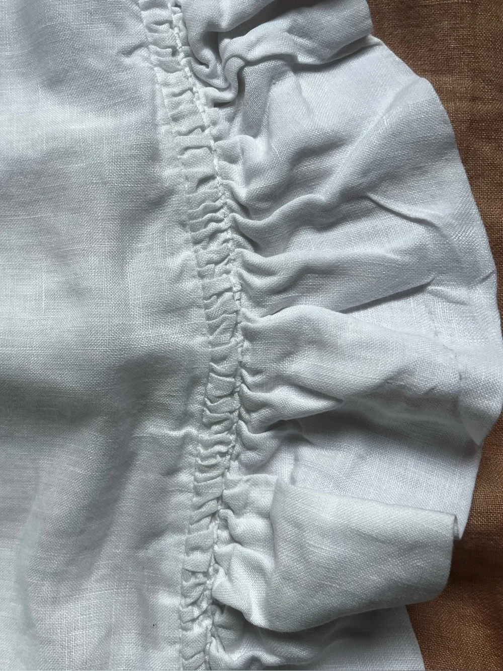 Pottery Barn White European Linen Pillow Cover with Subtle Texture